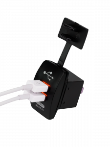 Гнездо розетка USB с красной подсветкой 12-24В TDS TS-CAU46
